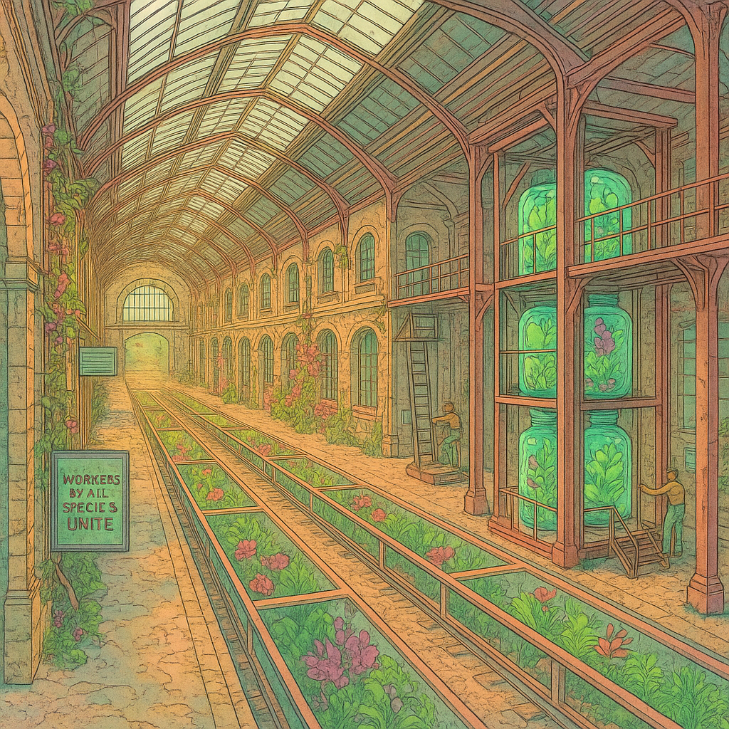 Seed Ark at an old train depot repurposed as a greenhouse